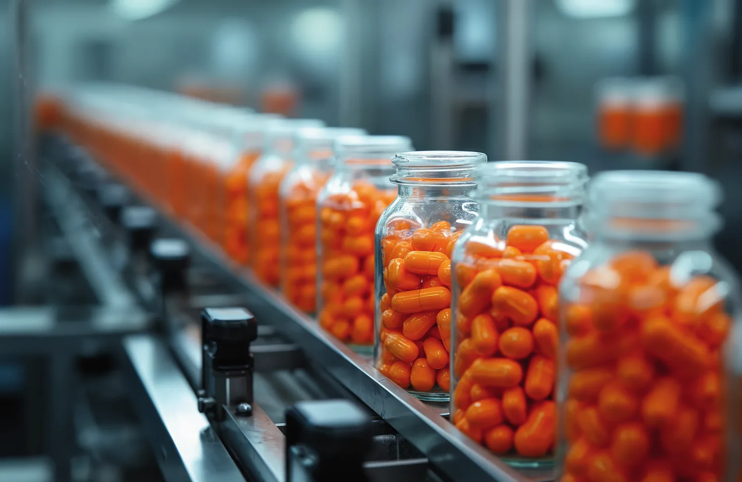 Ligne de conditionnement de compléments alimentaires sur un site Phytextra