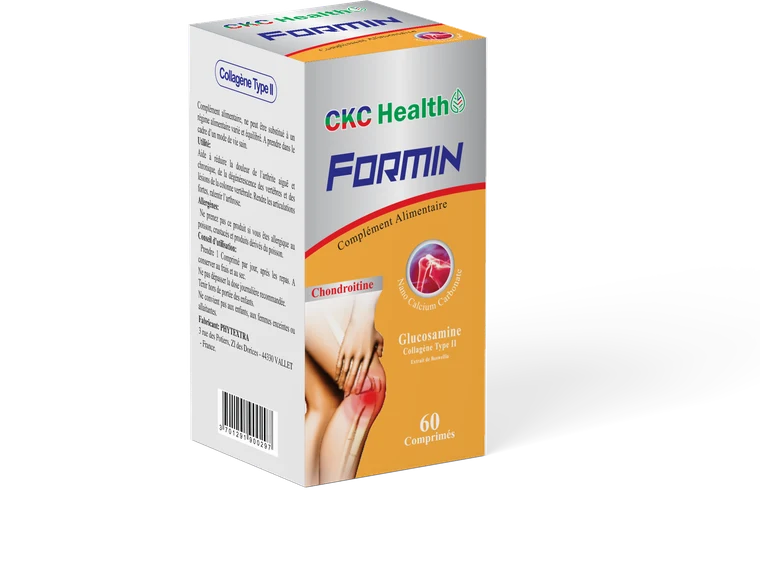FORMIN — boîte de 60 comprimés, glucosamine, chondroïtine et collagène type II